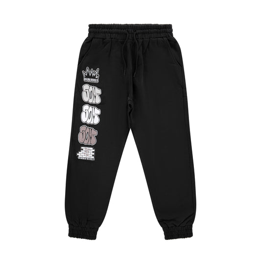 " GRAFFITI " Patch Jogger Pant Black