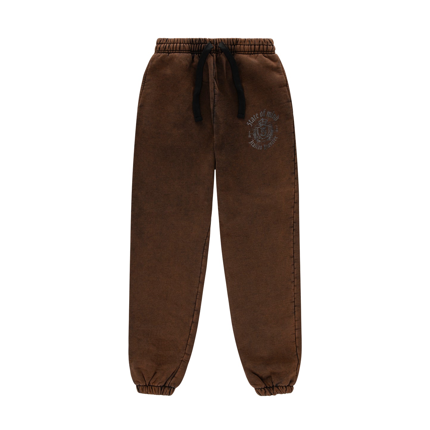 "ITALIAN HUSTLER" by Guè Hustler Kingdom Joggers Rust