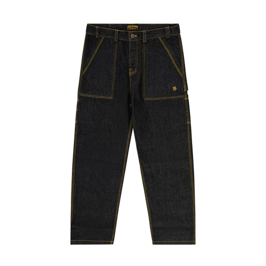 "RETROFUTURE" Worker Pants Denim Black
