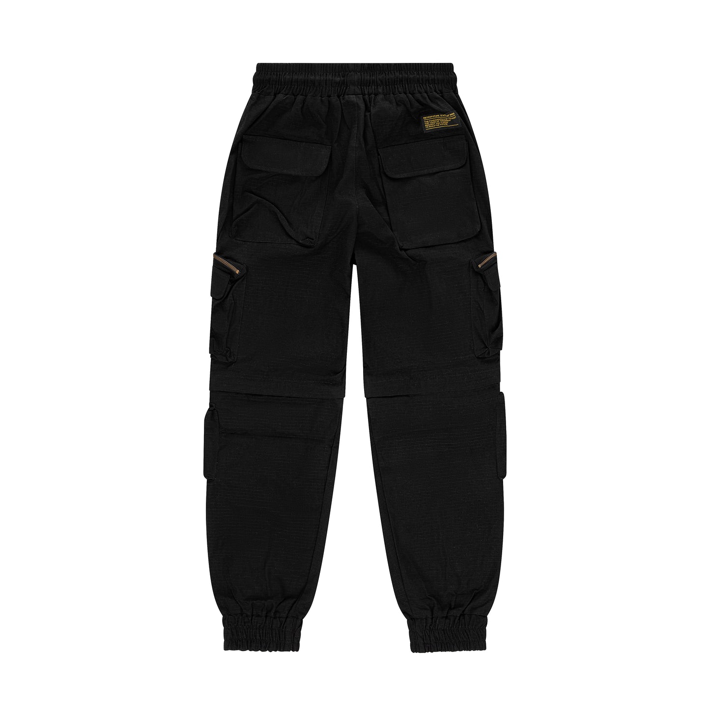" RETROFUTURE CARGO " Modulable Cargo Jogger Black