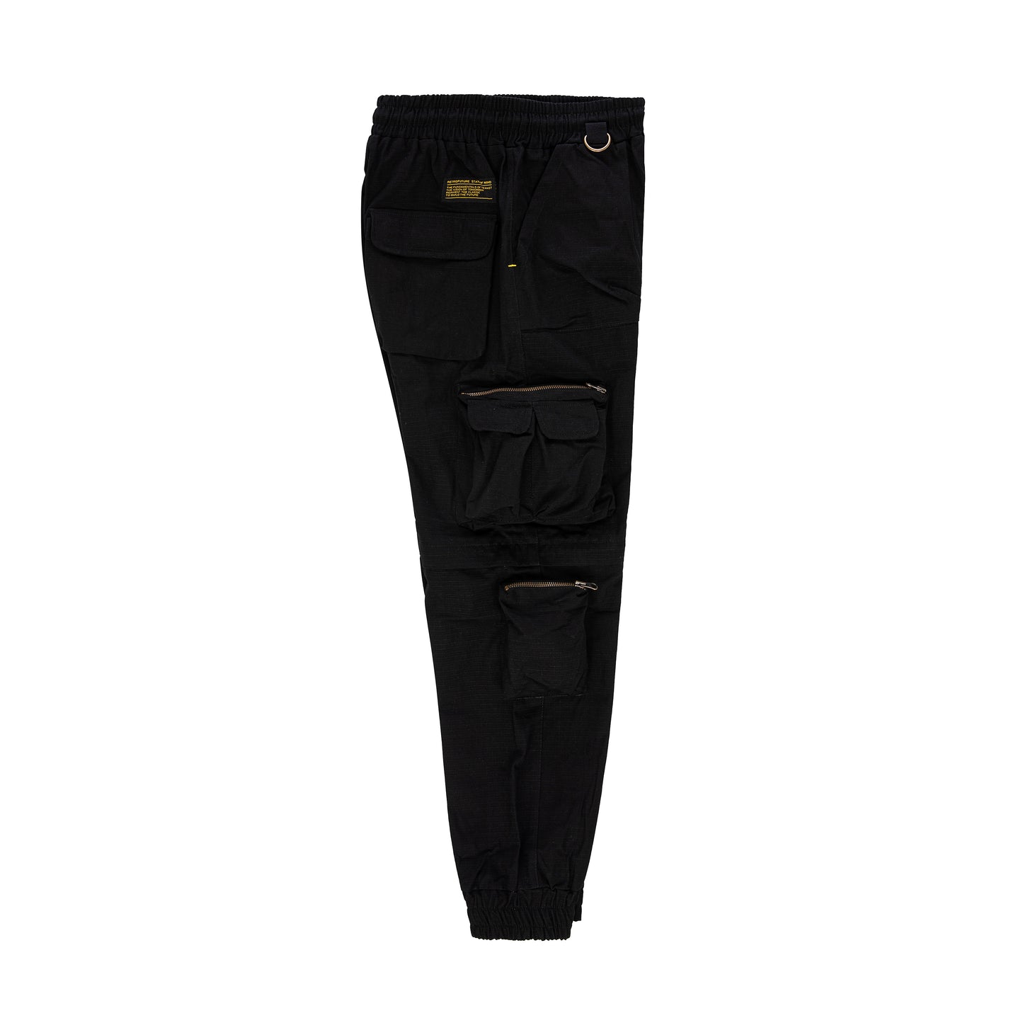 " RETROFUTURE CARGO " Modulable Cargo Jogger Black