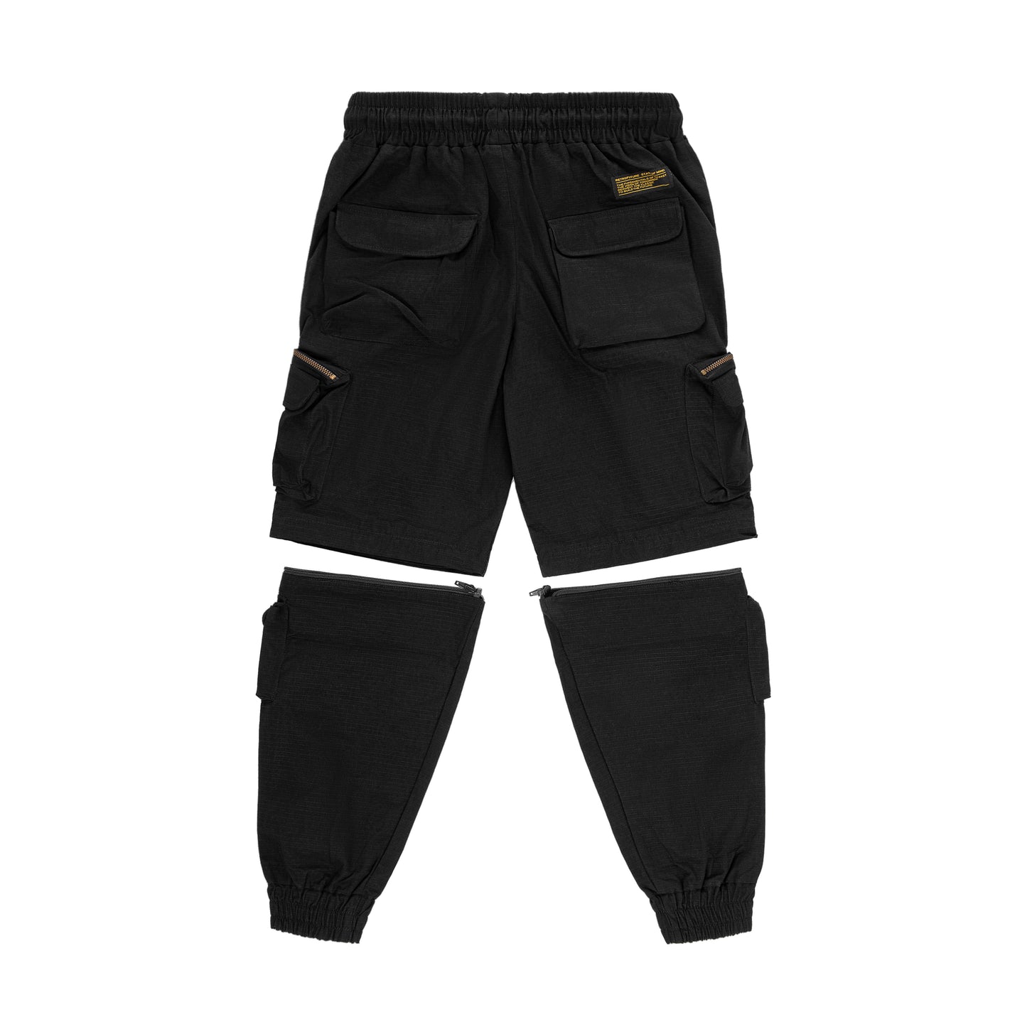 " RETROFUTURE CARGO " Modulable Cargo Jogger Black