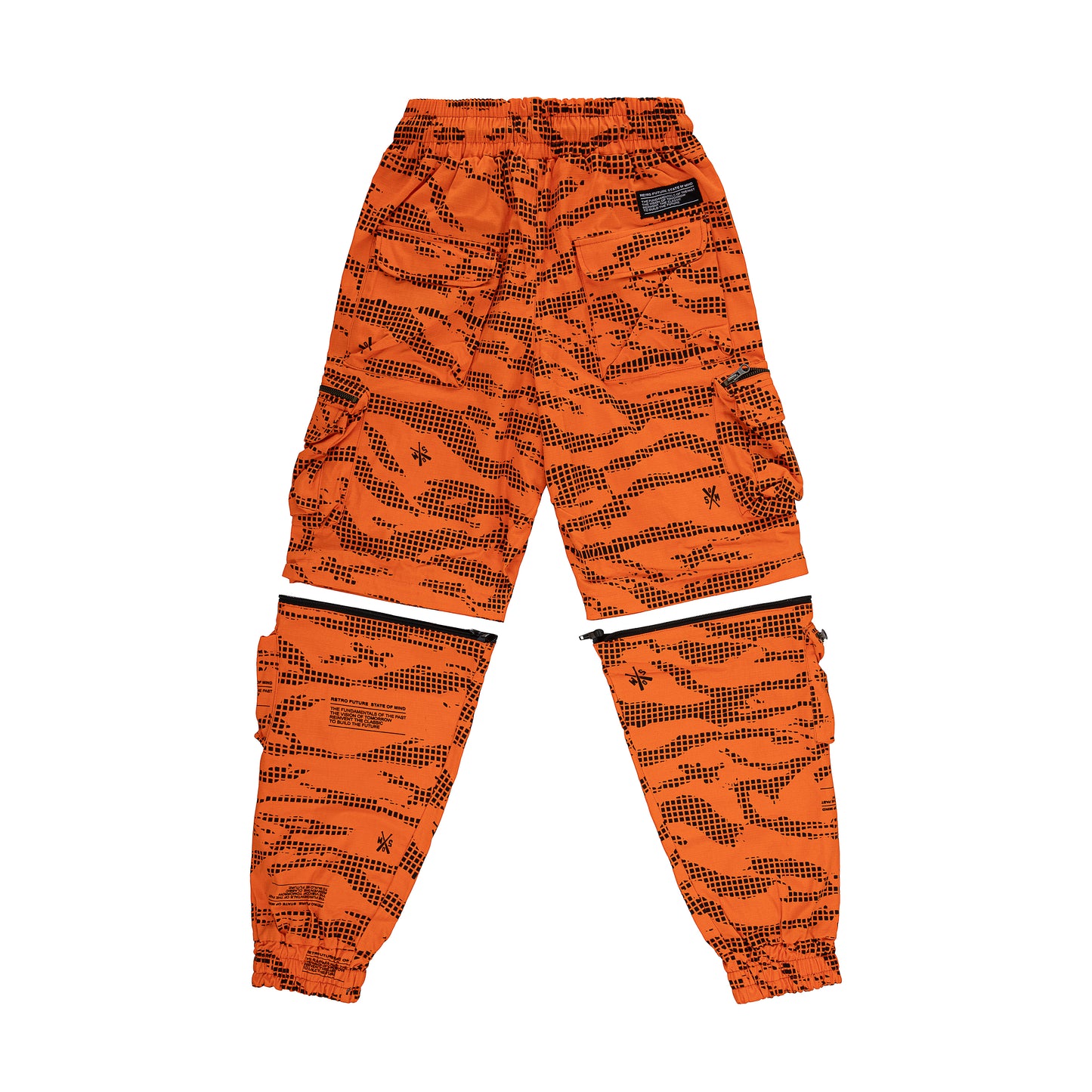 " RETROFUTURE CARGO " Modulable Cargo Jogger Orange Camo