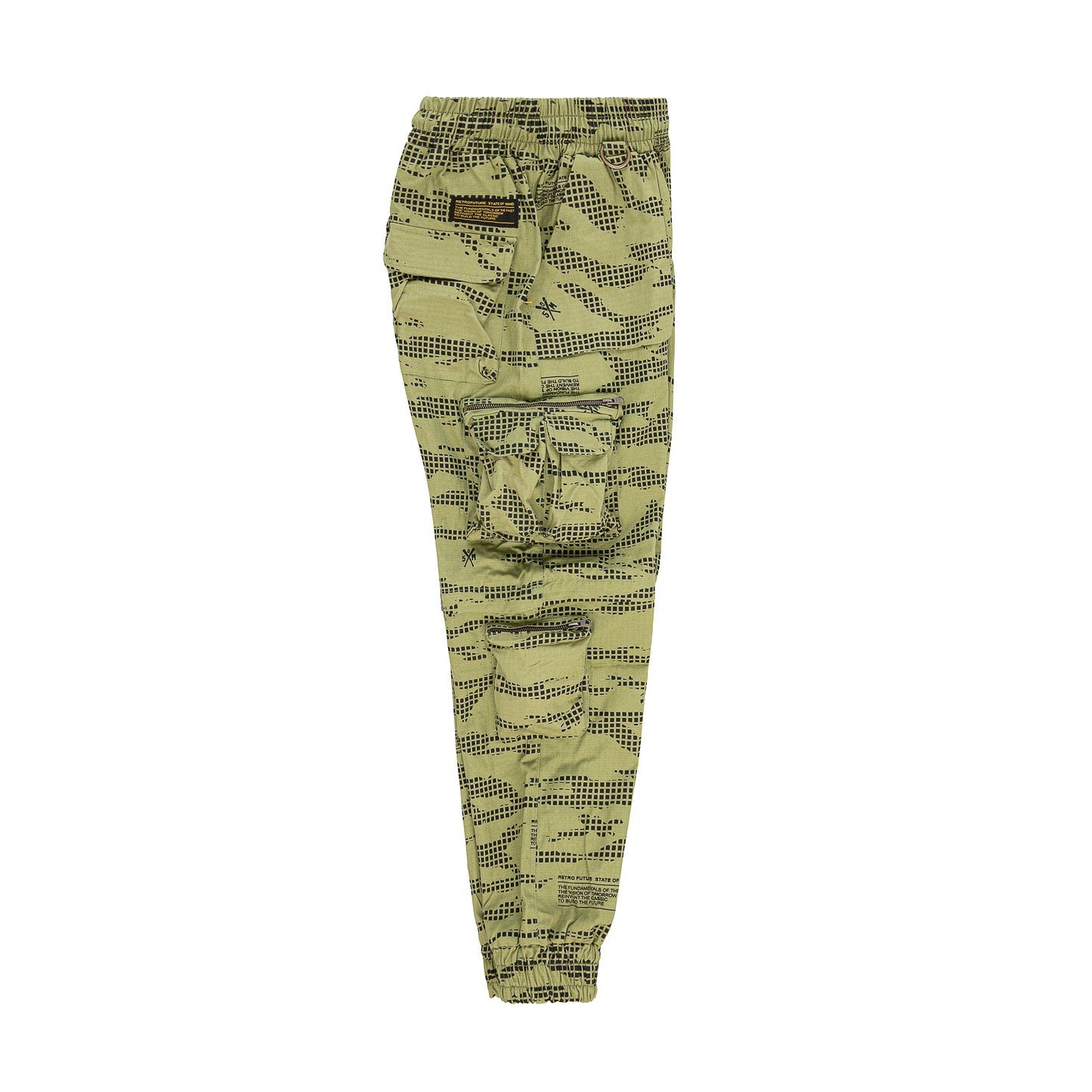 " RETROFUTURE CARGO " Modulable Cargo Jogger Military Green Camo