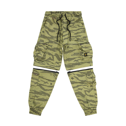 " RETROFUTURE CARGO " Modulable Cargo Jogger Military Green Camo