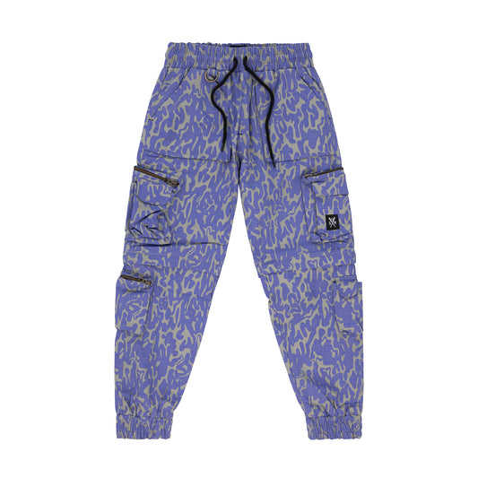"RETROFUTURE CARGO" Modulable Cargo Jogger  Denim Camo