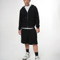 "MONOGRAM" Hoodie mit Reißverschluss, Schwarz