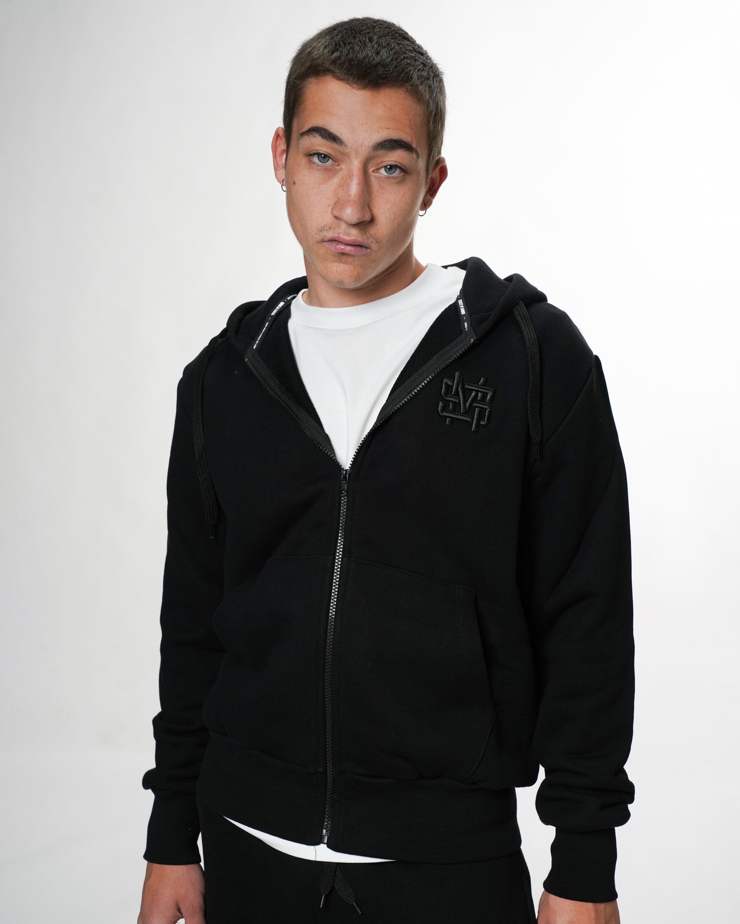 "MONOGRAM" Hooded Tracksuit Black T/T 500g