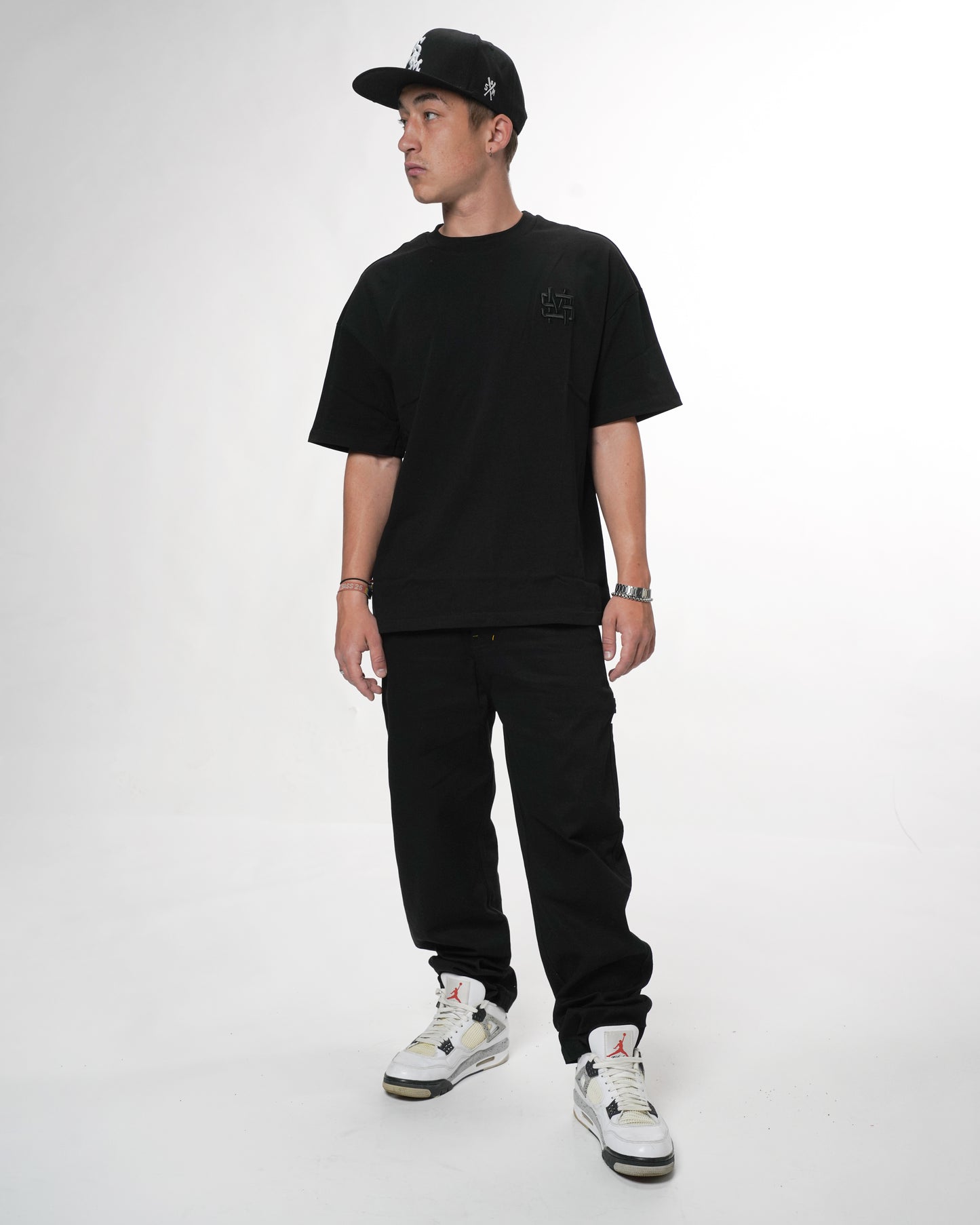 "RETROFUTURE" Carpenter Pants Twill Black