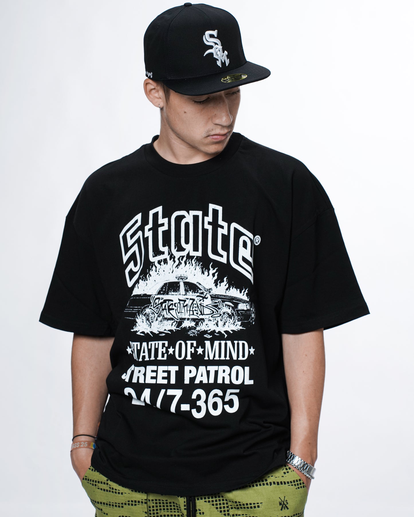 "5OM STREET PATROL" T-shirt Black
