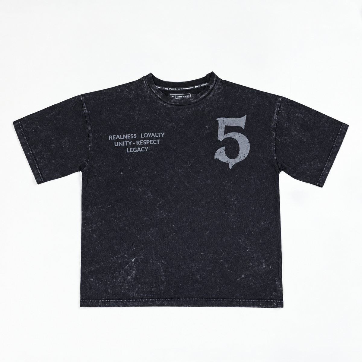 "VDV x 5TATE OF MIND" T-shirt Washed Black