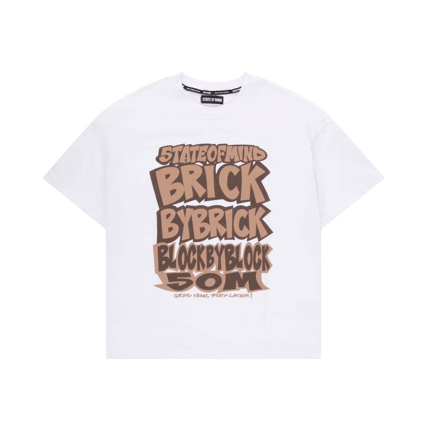 "BRICK BY BRICK" T-shirt White