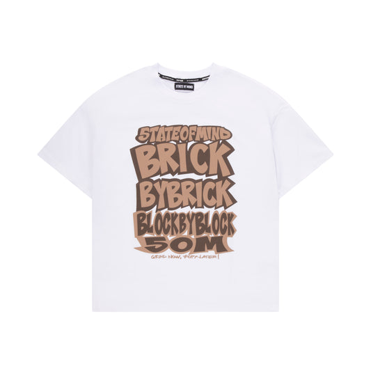 "BRICK BY BRICK" T-shirt White