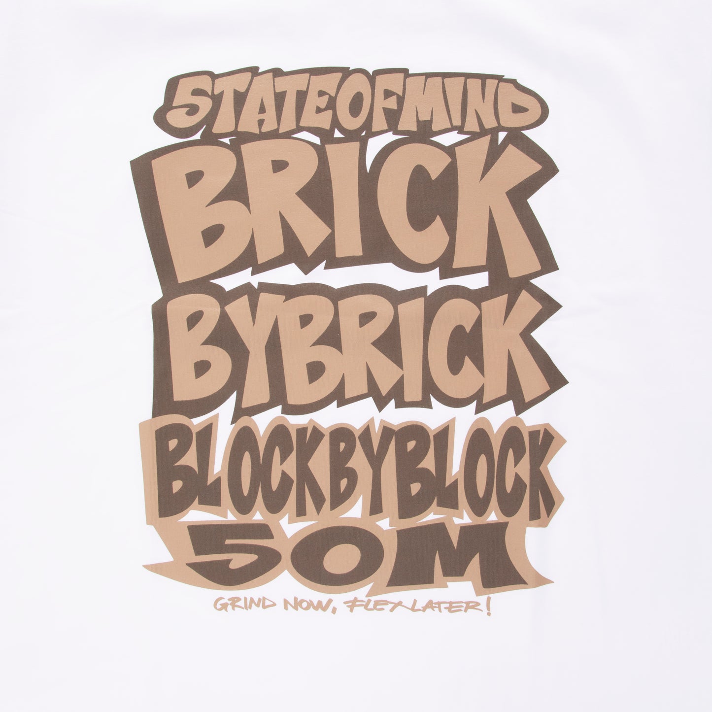 "BRICK BY BRICK" T-shirt White