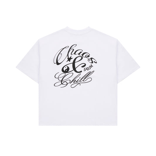 "CHAOS & CHILL" T-shirt White