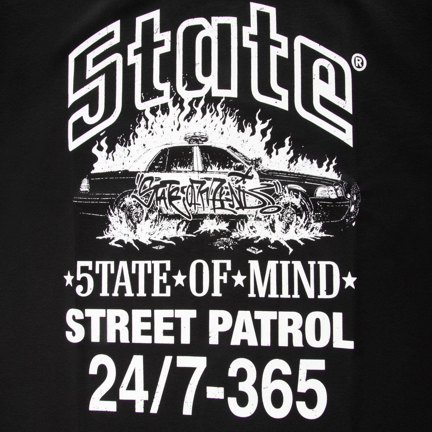 "5OM STREET PATROL" T-shirt Black