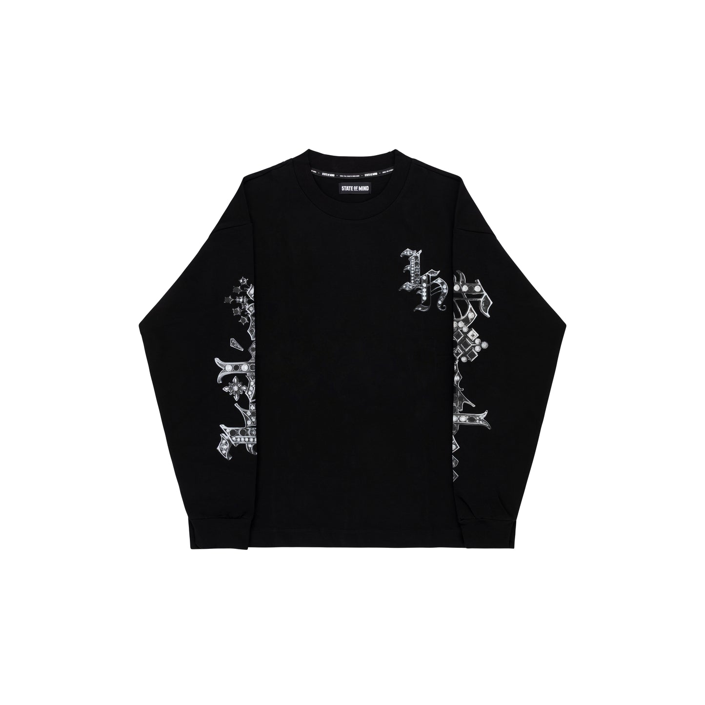 "HUSTLER BLING" by Guè T-Shirt L/S Black