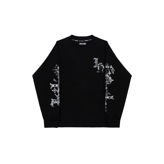"HUSTLER BLING" by Guè T-Shirt L/S Black