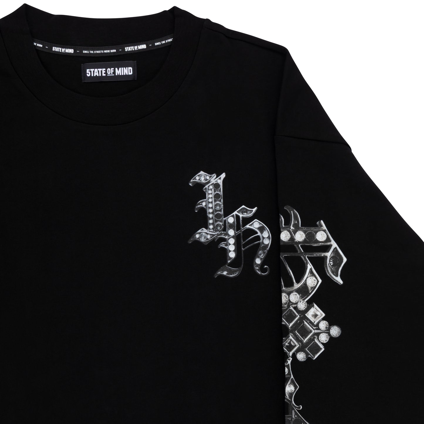 "HUSTLER BLING" by Guè T-Shirt L/S Black