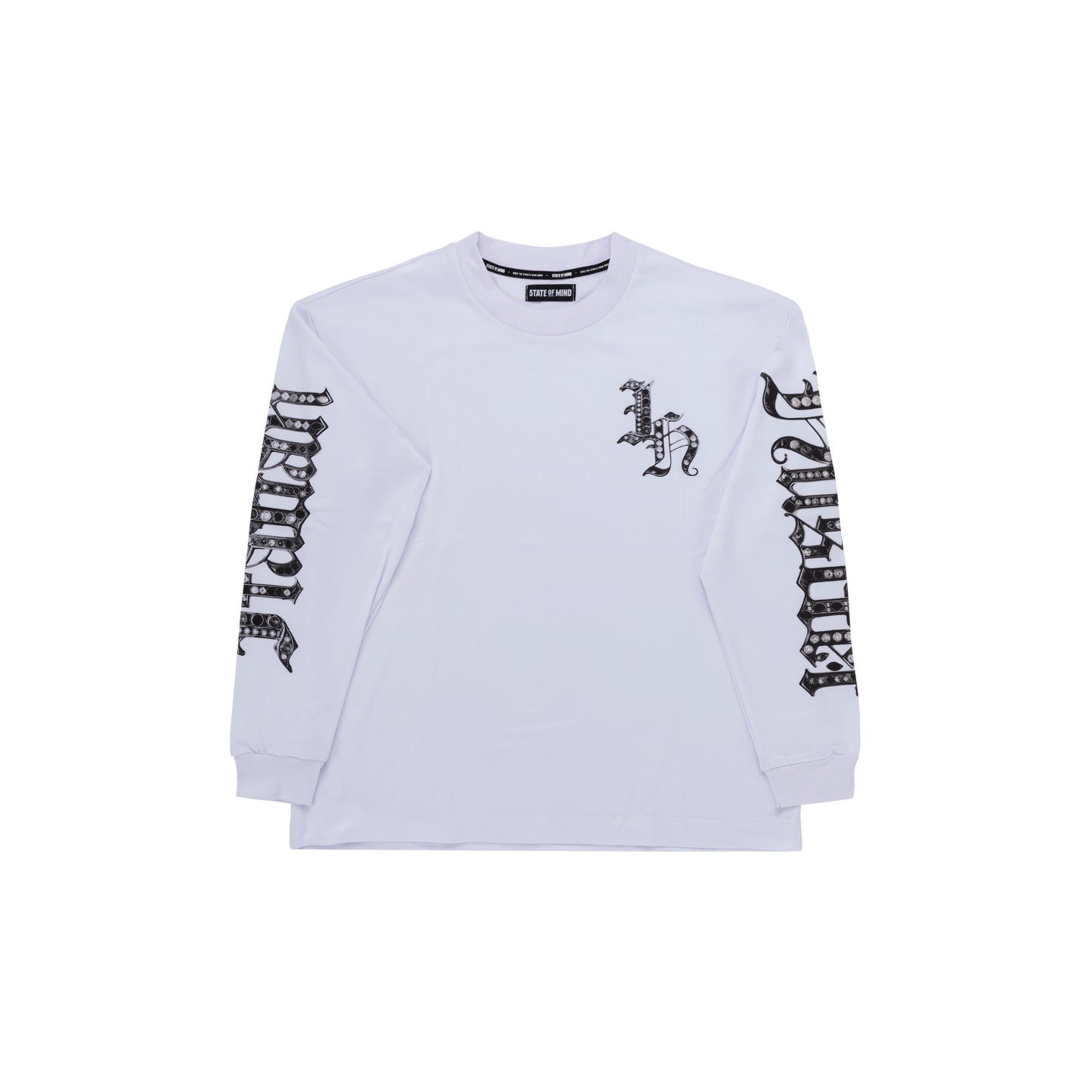 "HUSTLER BLING" by Guè T-Shirt L/S White