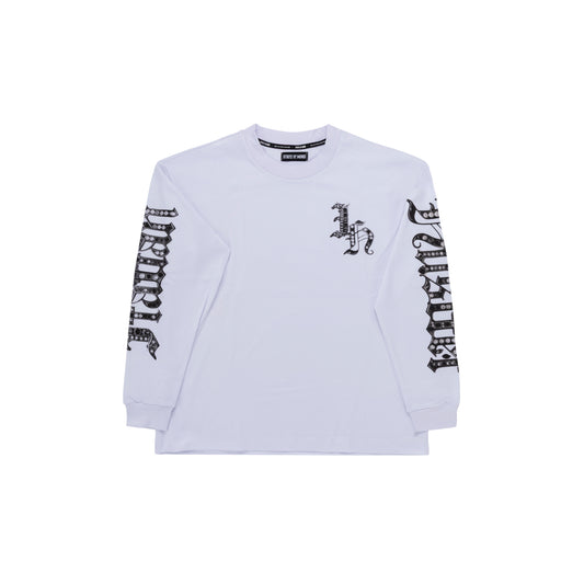 "HUSTLER BLING" by Guè T-Shirt L/S White