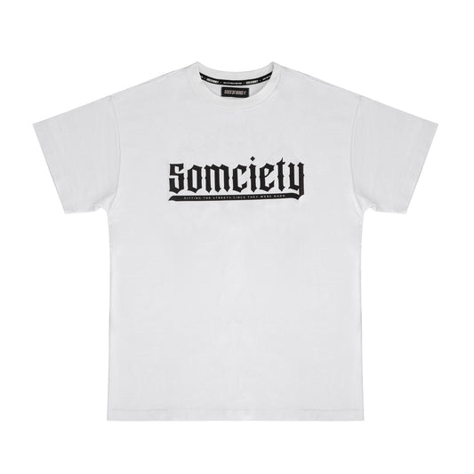 " 5OMCIETY " T-Shirt White