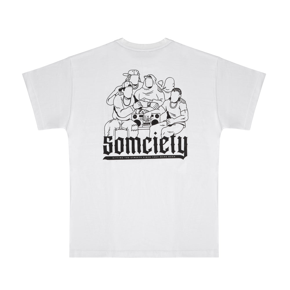 " 5OMCIETY " T-Shirt White