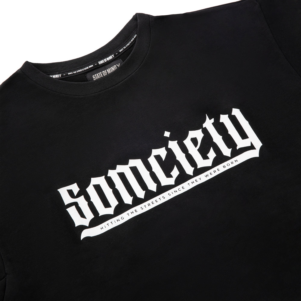" 5OMCIETY " T-Shirt Black