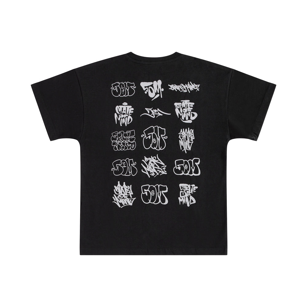 " 5OM FLOP STUDIO " T-Shirt Black