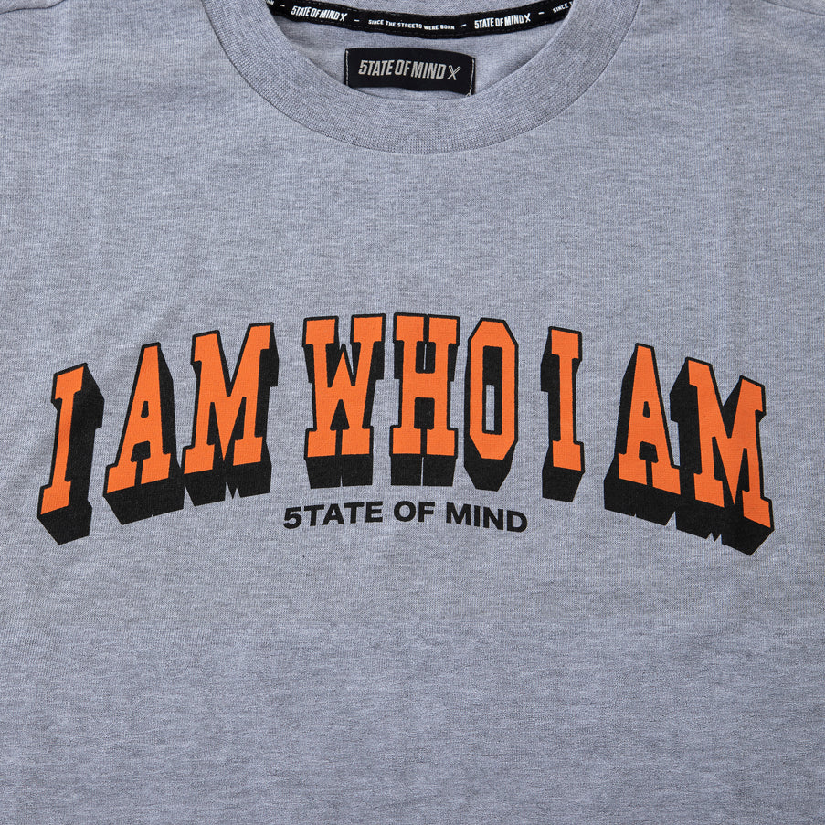 " I AM WHO I AM " T-Shirt Grey