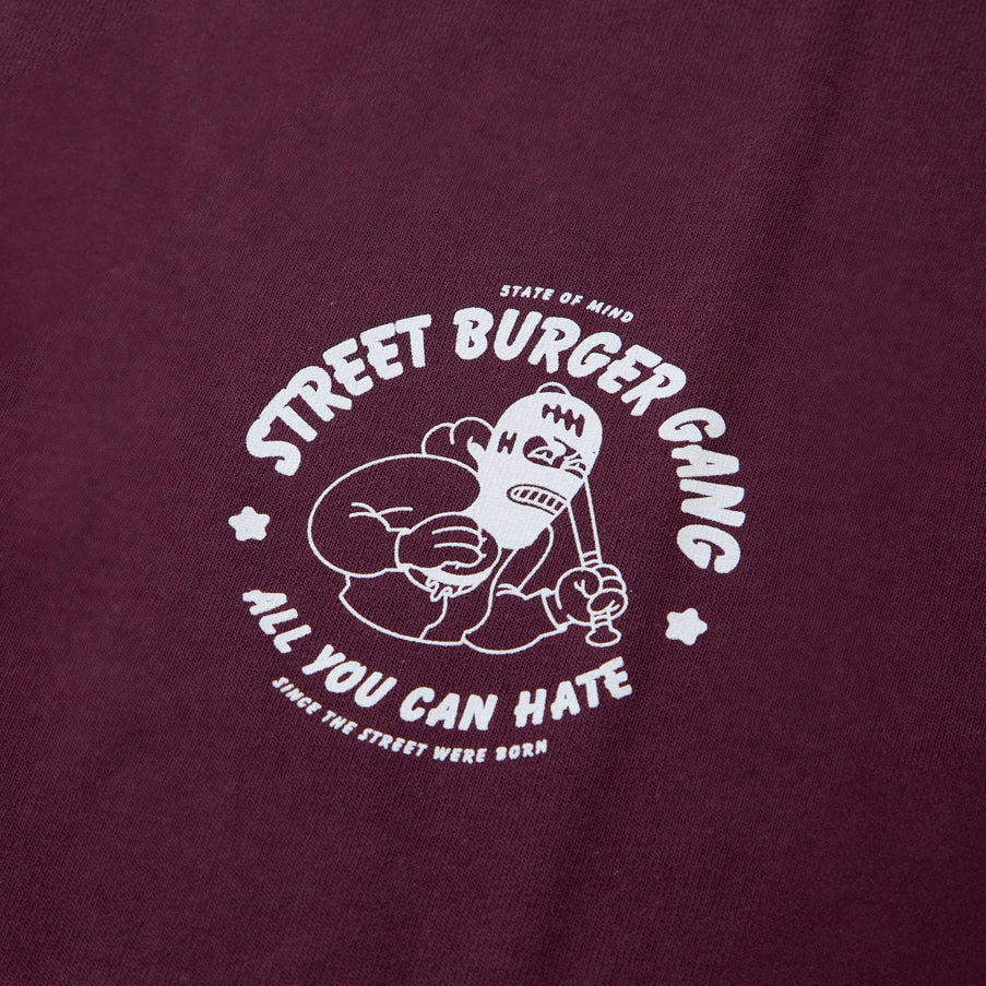 " STREET BURGER " T-Shirt Plum