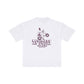 "BUSINESS AS USUAL" Oversize-T-Shirt Weiß