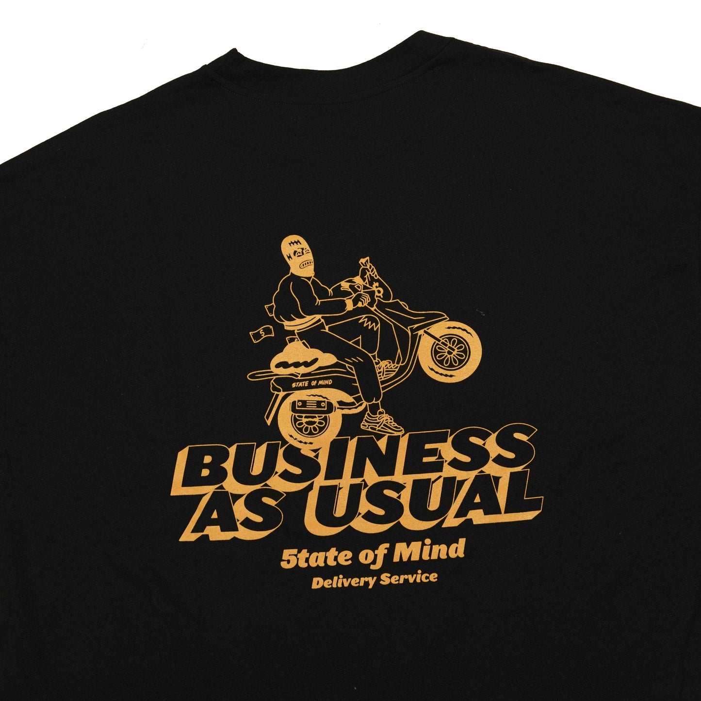 " BUSINESS AS USUAL " Oversize T-Shirt Black