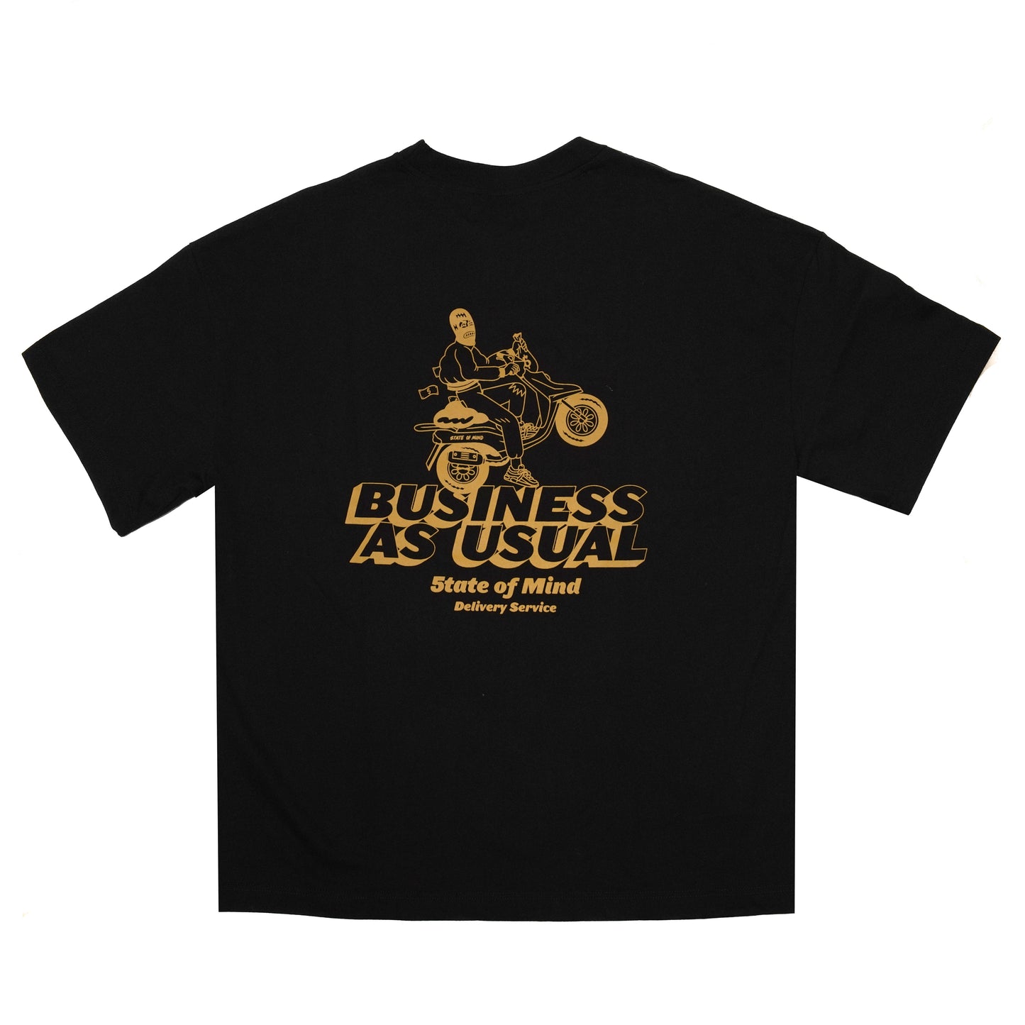 " BUSINESS AS USUAL " Oversize T-Shirt Black