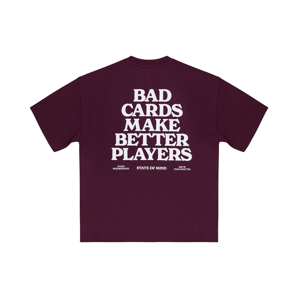 " BAD CARD " T-Shirt Plum