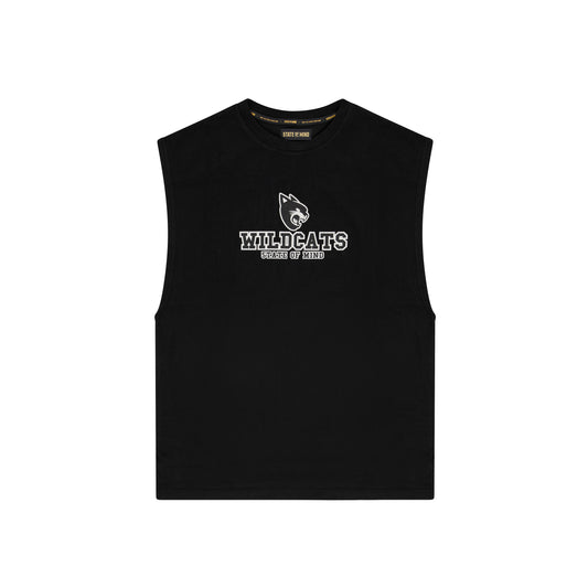 "WILD CATS" T-shirt Sleeveless Black