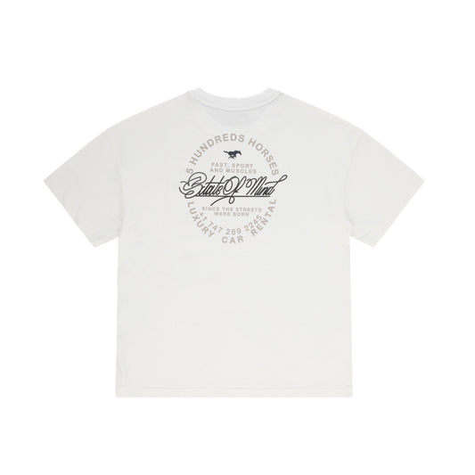 "5 HUNDREDS HORSES" T-shirt Milk