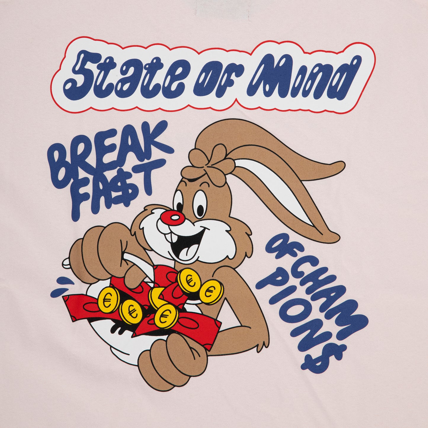 "BREAKFAST" T-Shirt Pink