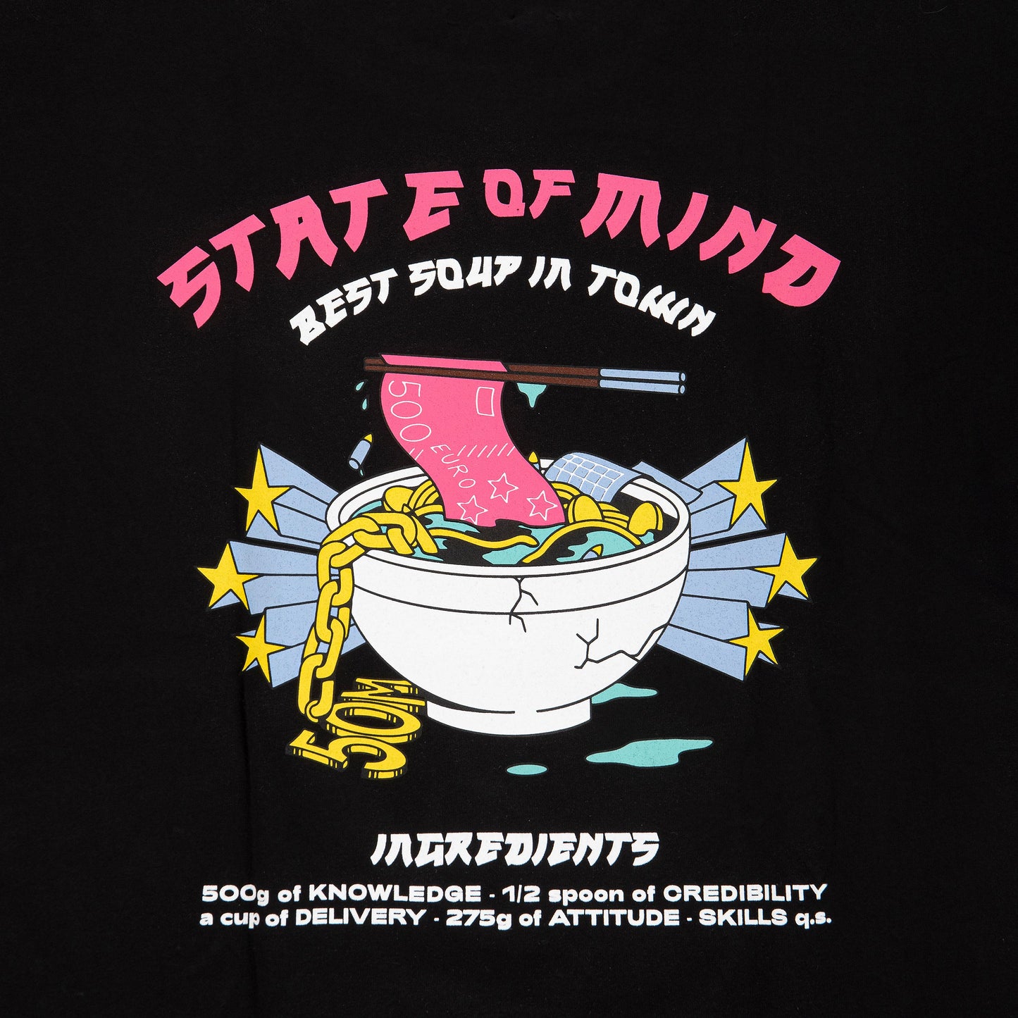 "5OM GRFX" 5OM Best Soup Tee Black