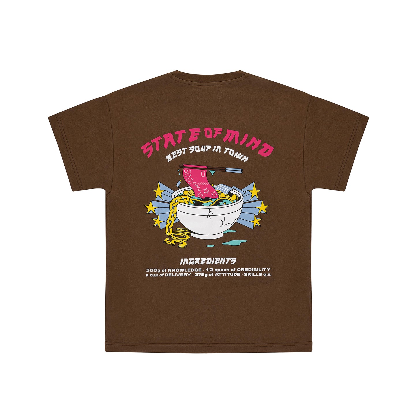 "5OM GRFX" 5OM Best Soup Tee Brown