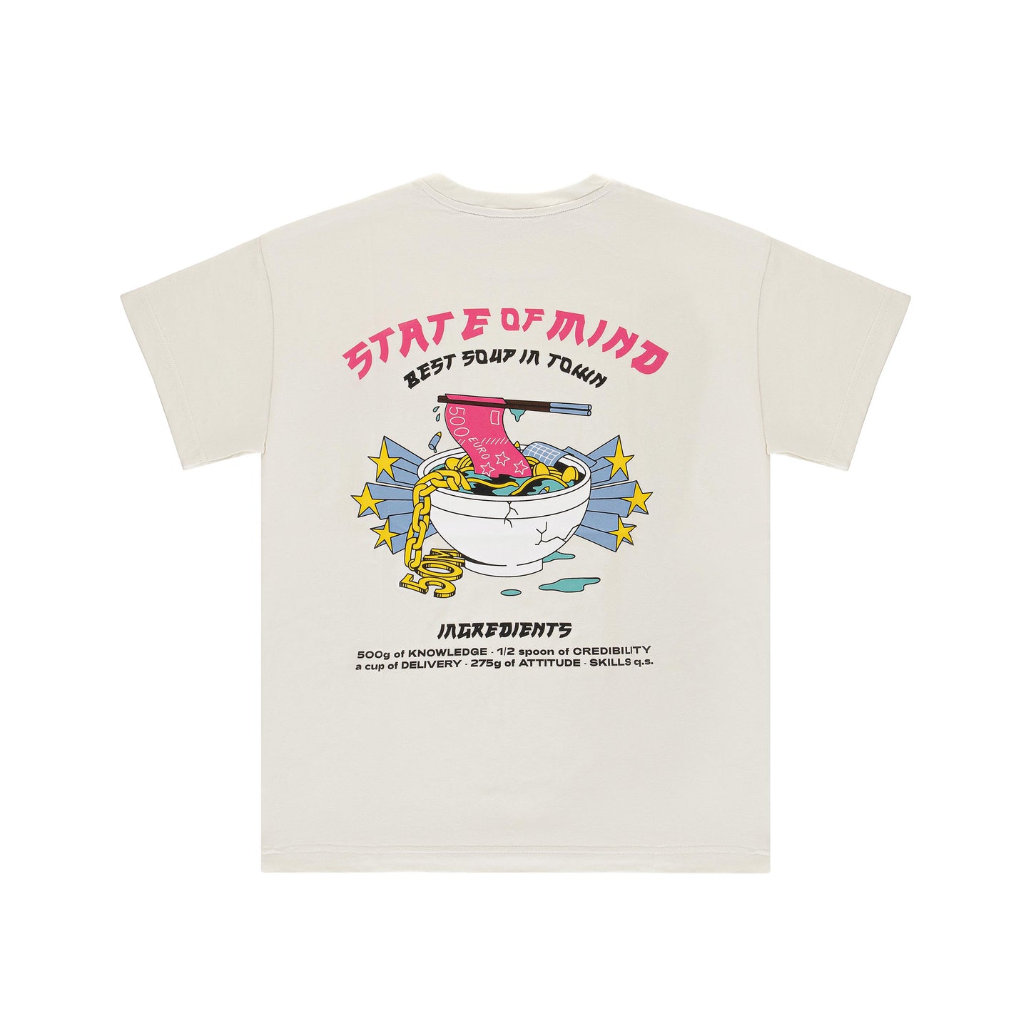 "5OM GRFX" 5OM Best Soup Tee Off white