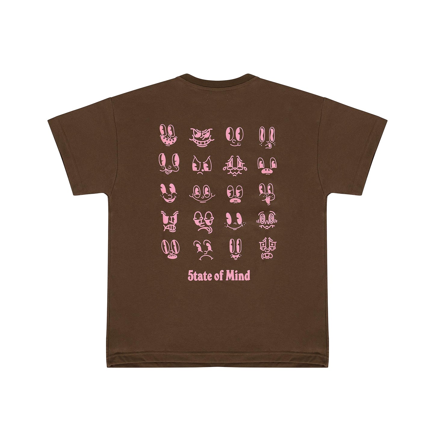 "5OM GRFX" 5OM Emoticons Tee Brown