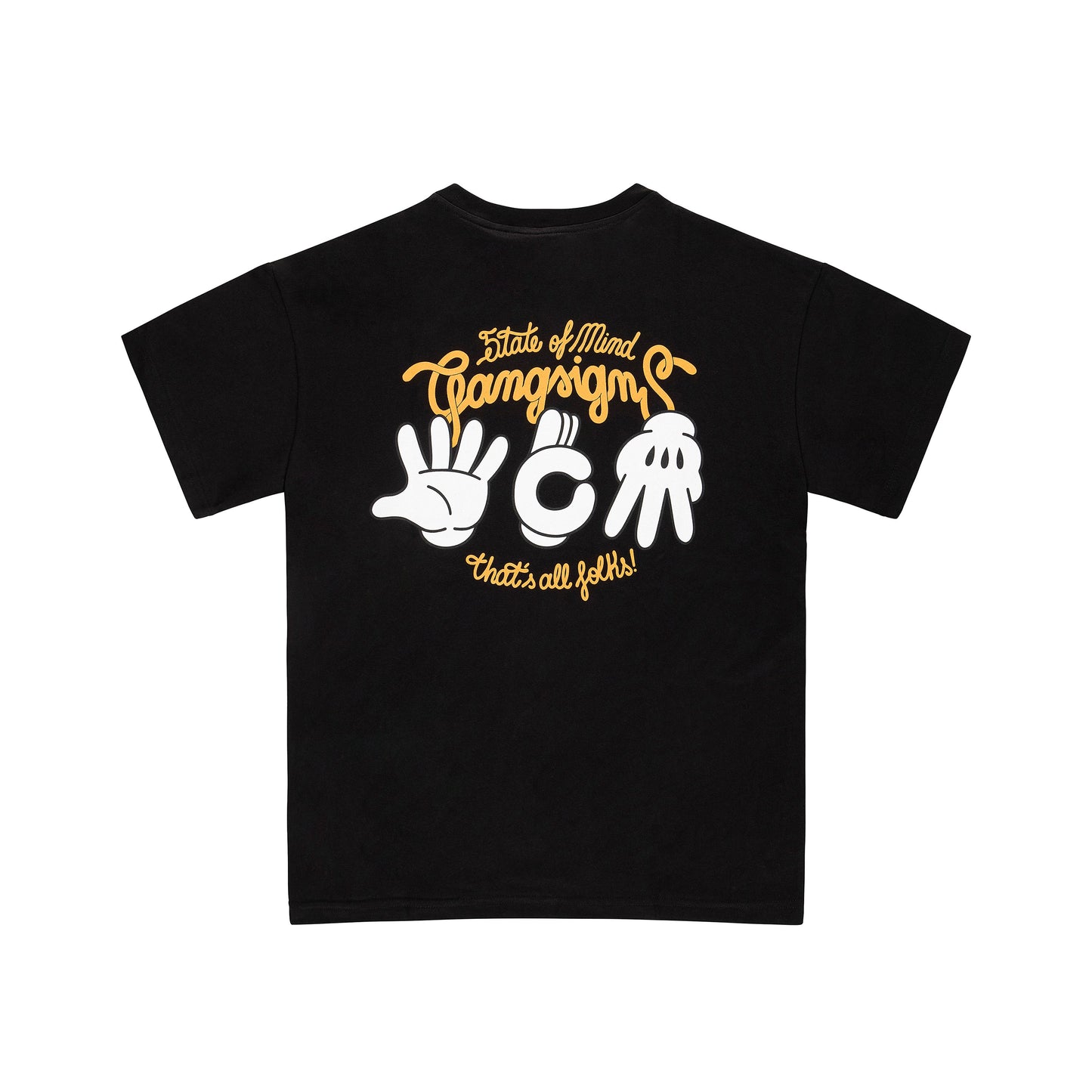 "5OM GRFX" Gang Signs Tee Black