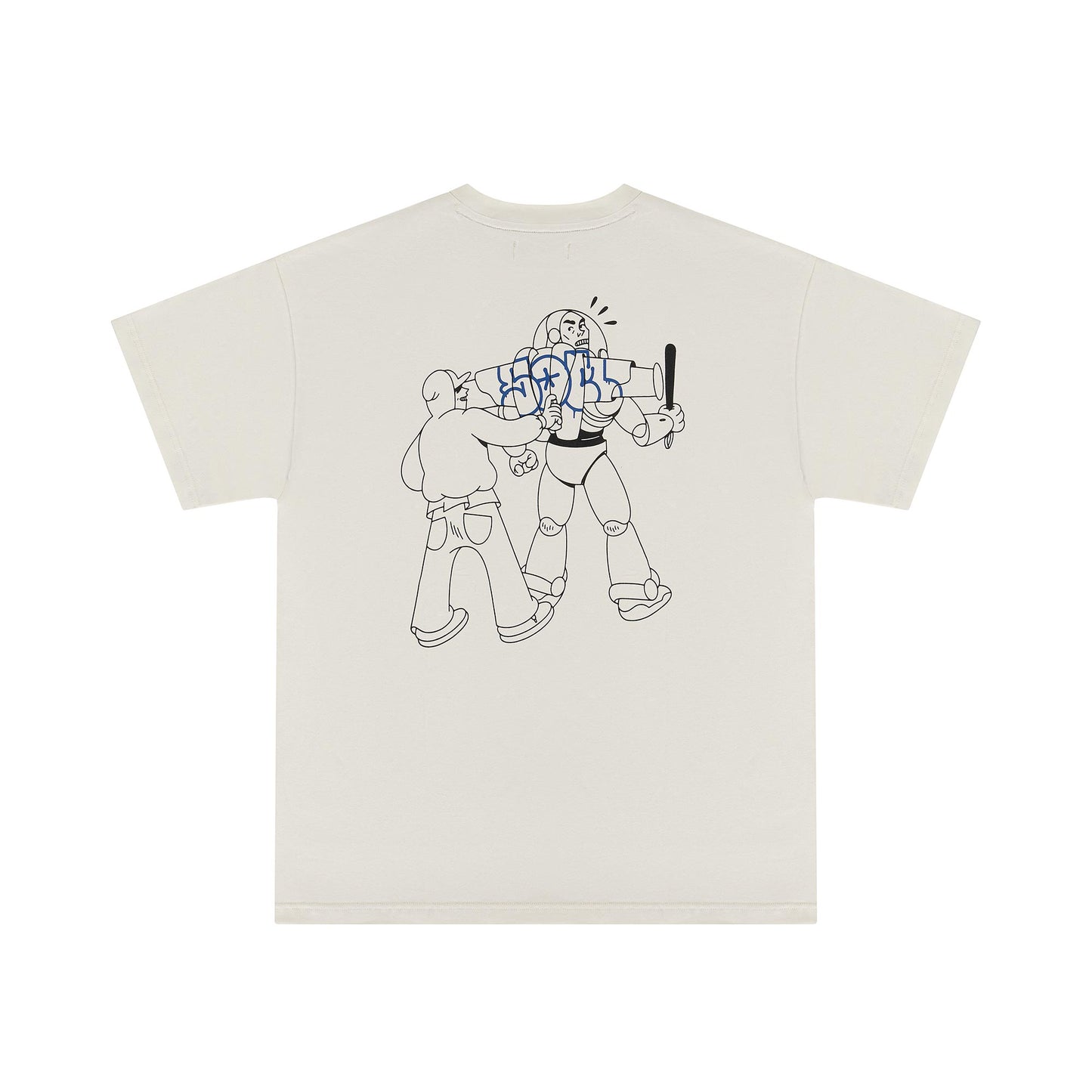 "5OM GRFX" 5OM Story Tee Off white