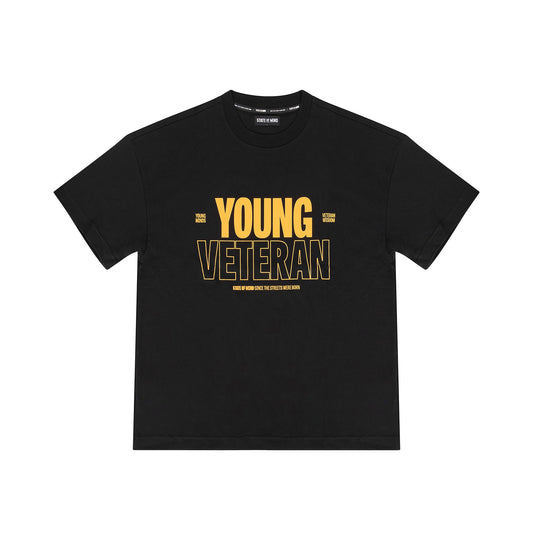 "5OM WORD UP" Young Veteran Tee Black