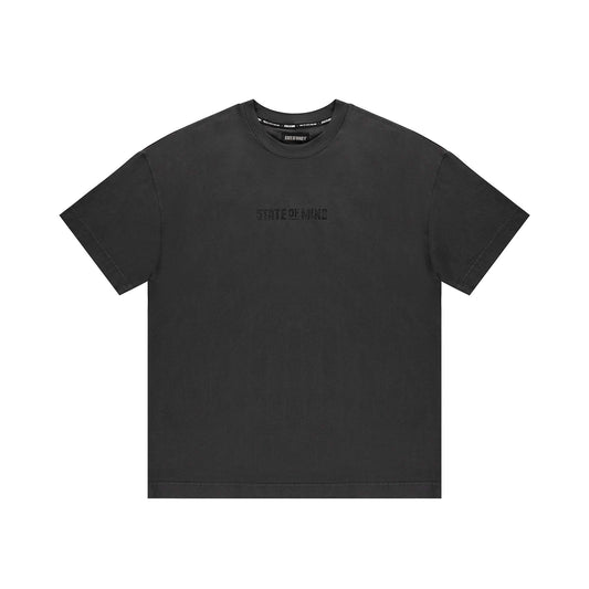 "5OM BOX LOGO" Box Logo T-Shirt Grey Wash