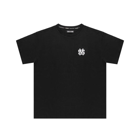 "5OM MONOGRAM" Monogram T-Shirt Black