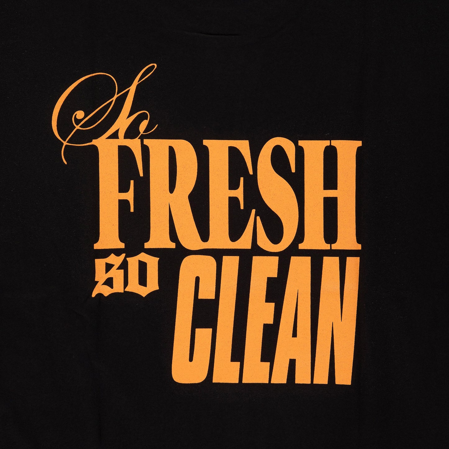 "5OM WORD UP" So Fresh So Clean Tee Black