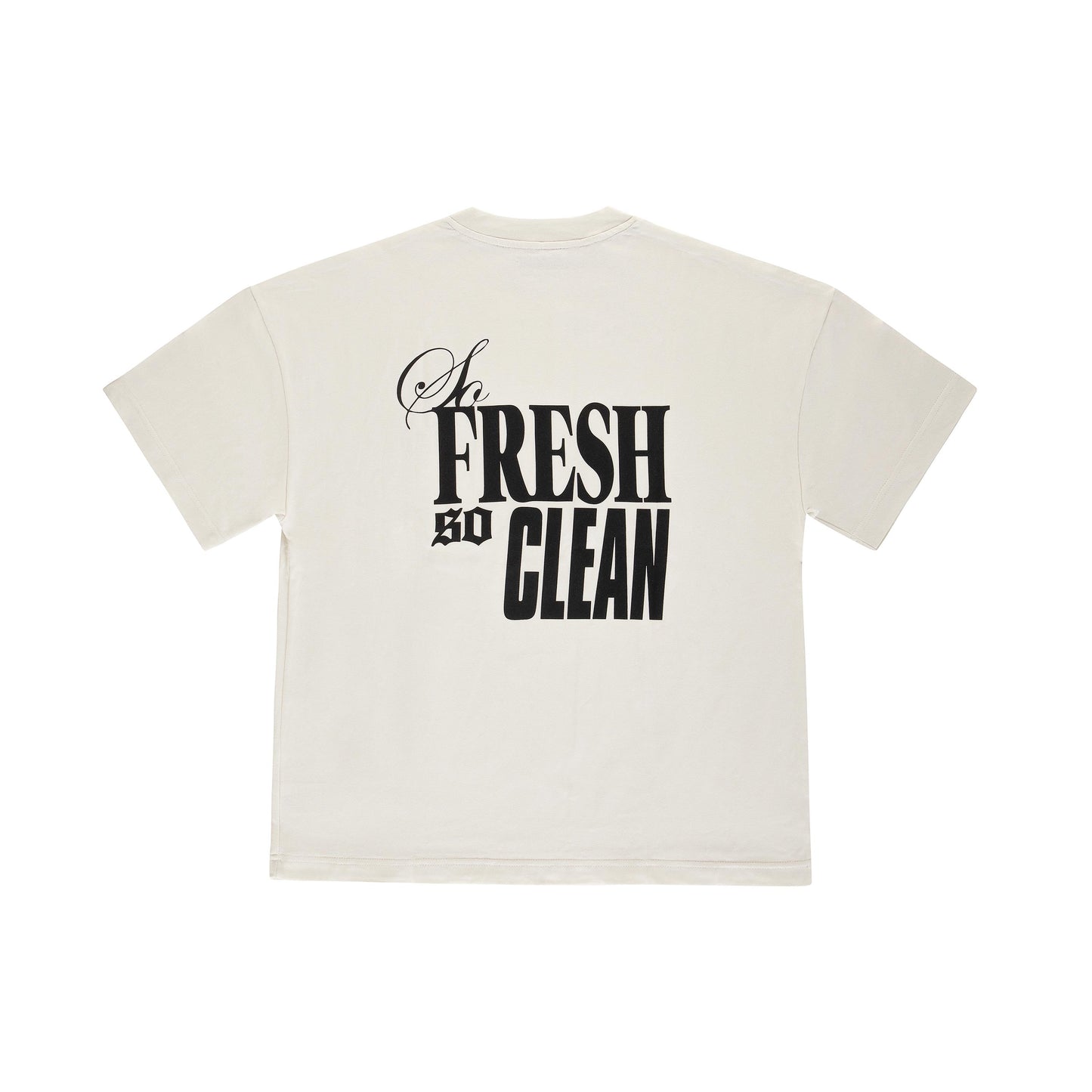 "5OM WORD UP" So Fresh So Clean Tee Off white