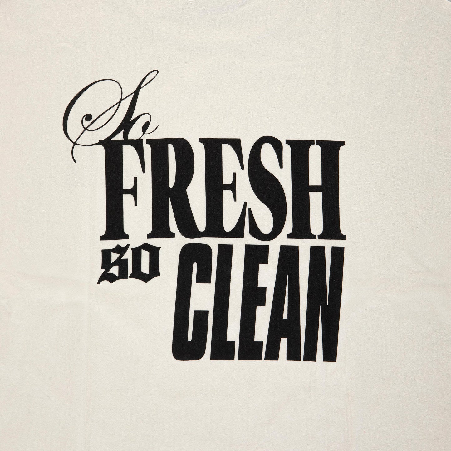 "5OM WORD UP" So Fresh So Clean Tee Off white